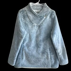 Women's St. John's Bay Active Sweatshirt Wamen's Plush Faux Fur Pullover Size XL